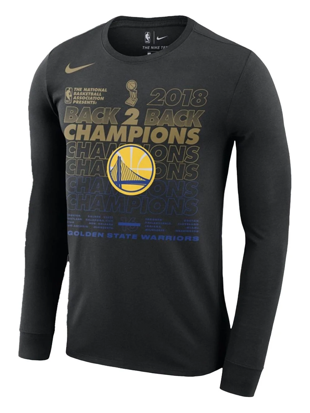 NBA GSW 2018 "Finals Champions Locker Room" T-shirt - 1