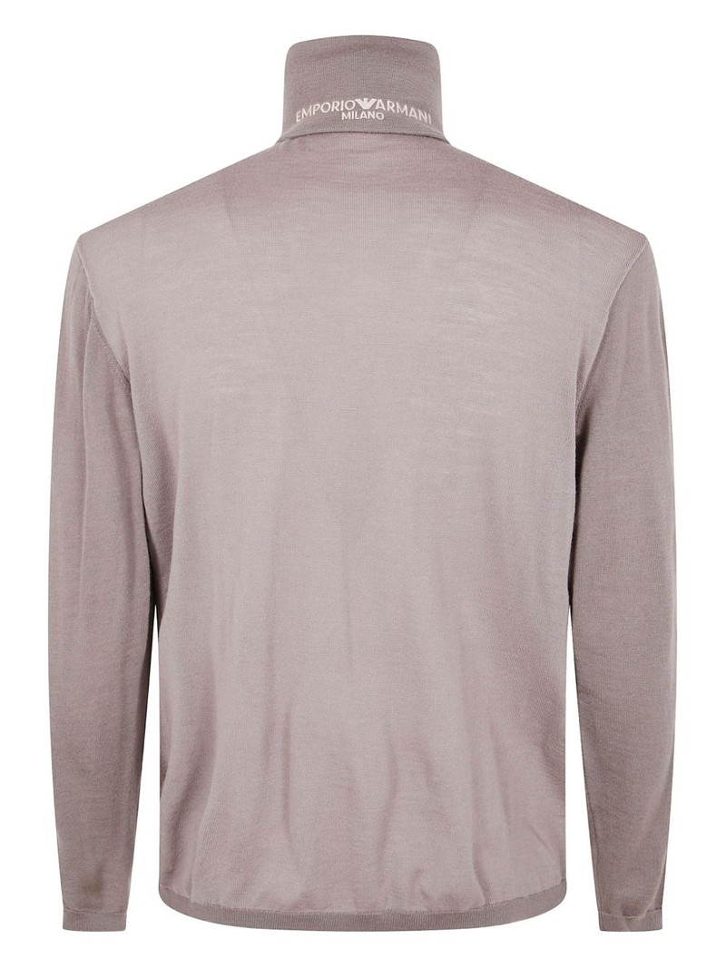 EMPORIO ARMANI high-neck zip-neck sweatshirt outlook