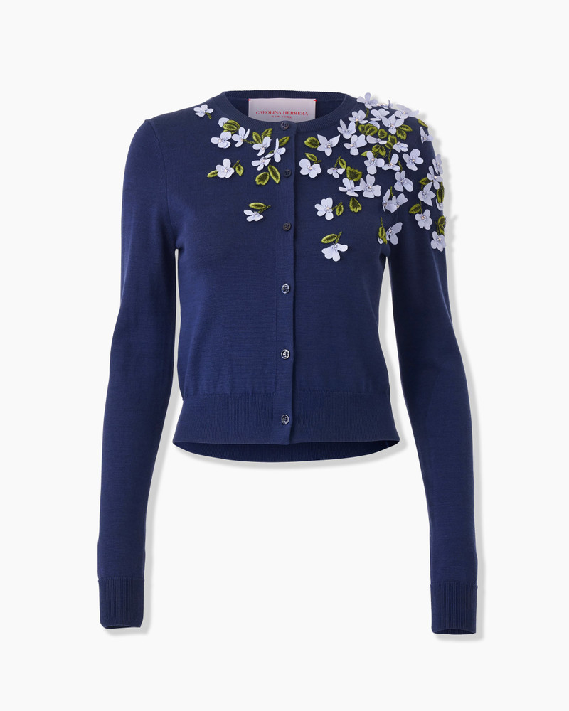 Floral-Embroidered Cardigan 1