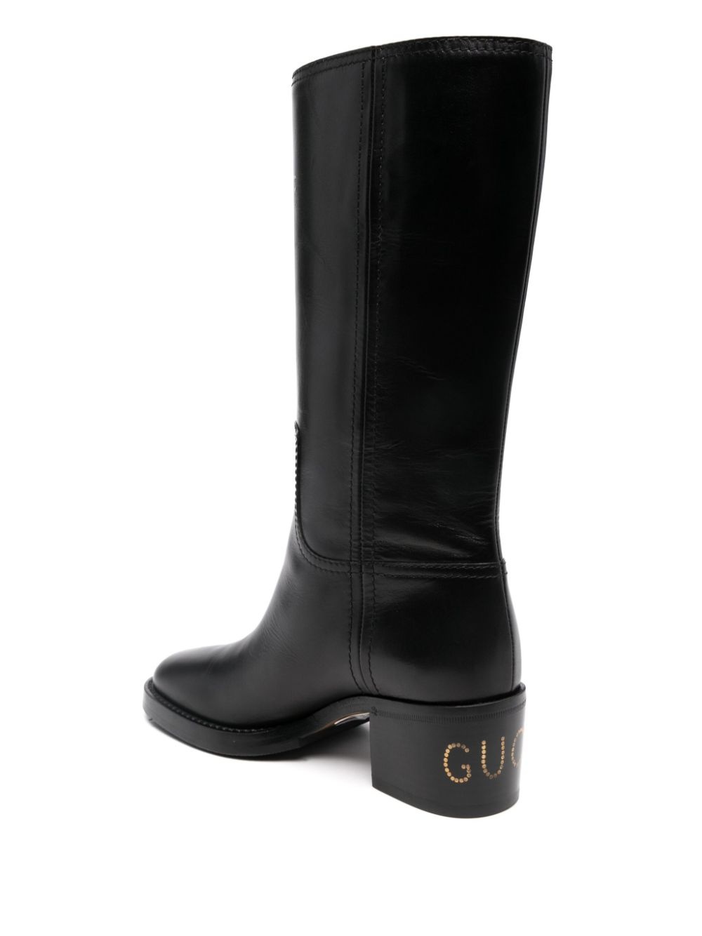 45mm logo-studded leather boots - 3
