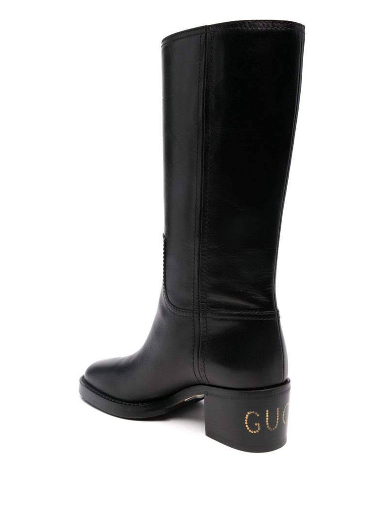 45mm logo-studded leather boots 3