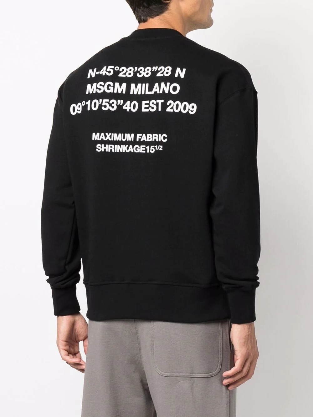 logo-print crew neck sweatshirt - 4