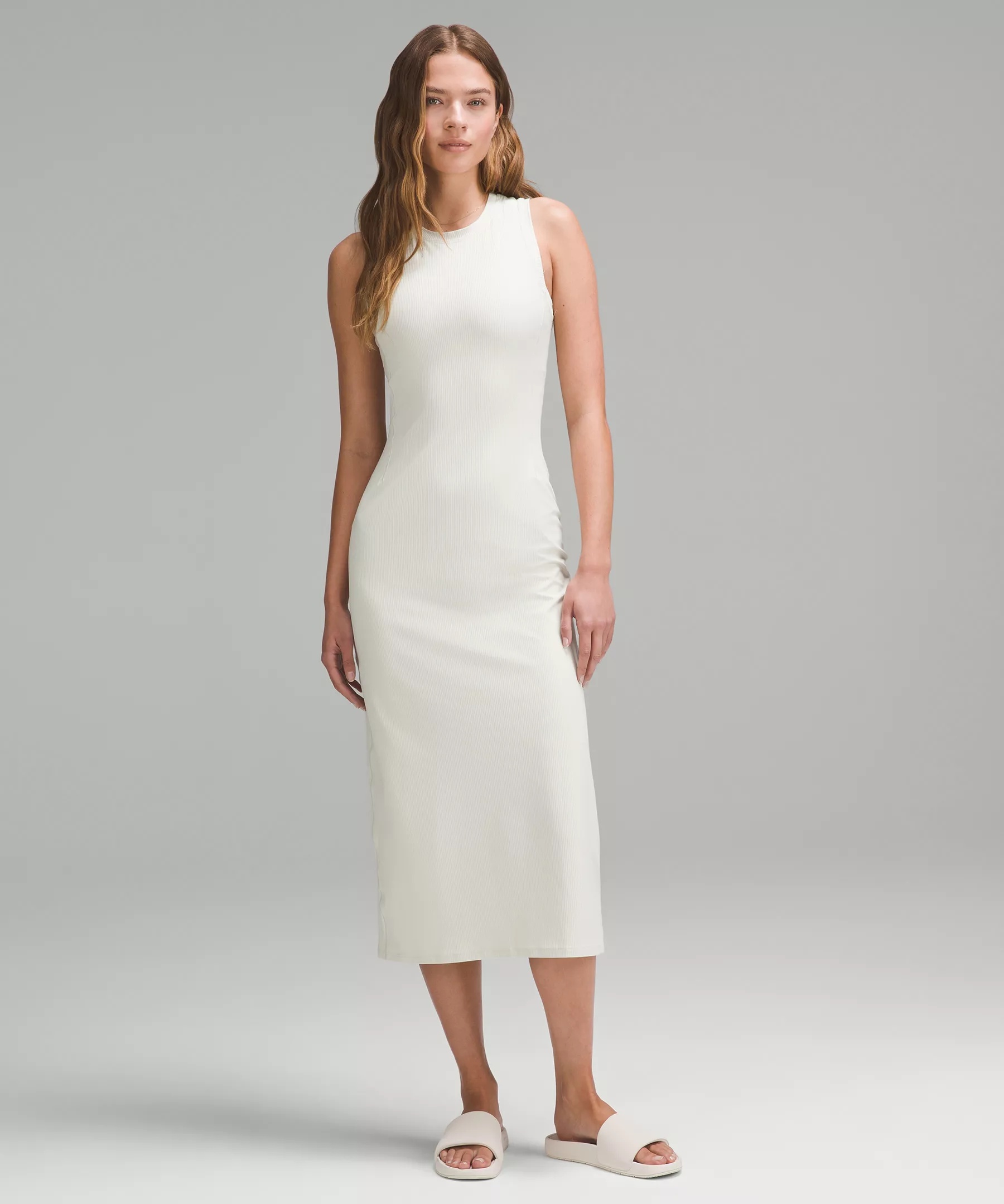 All Aligned Ribbed Midi Dress - 1