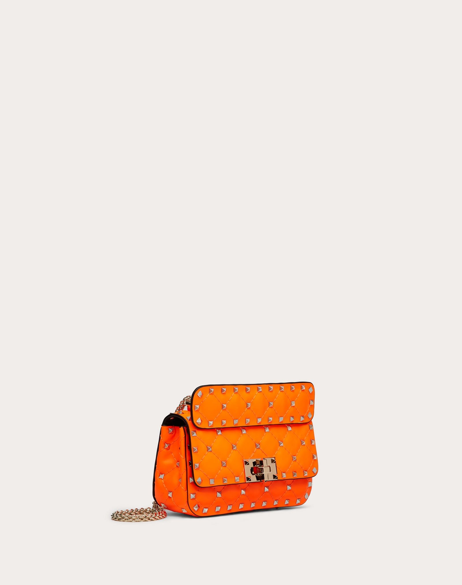 Mini Rockstud Spike fluo calfskin leather bag - 2