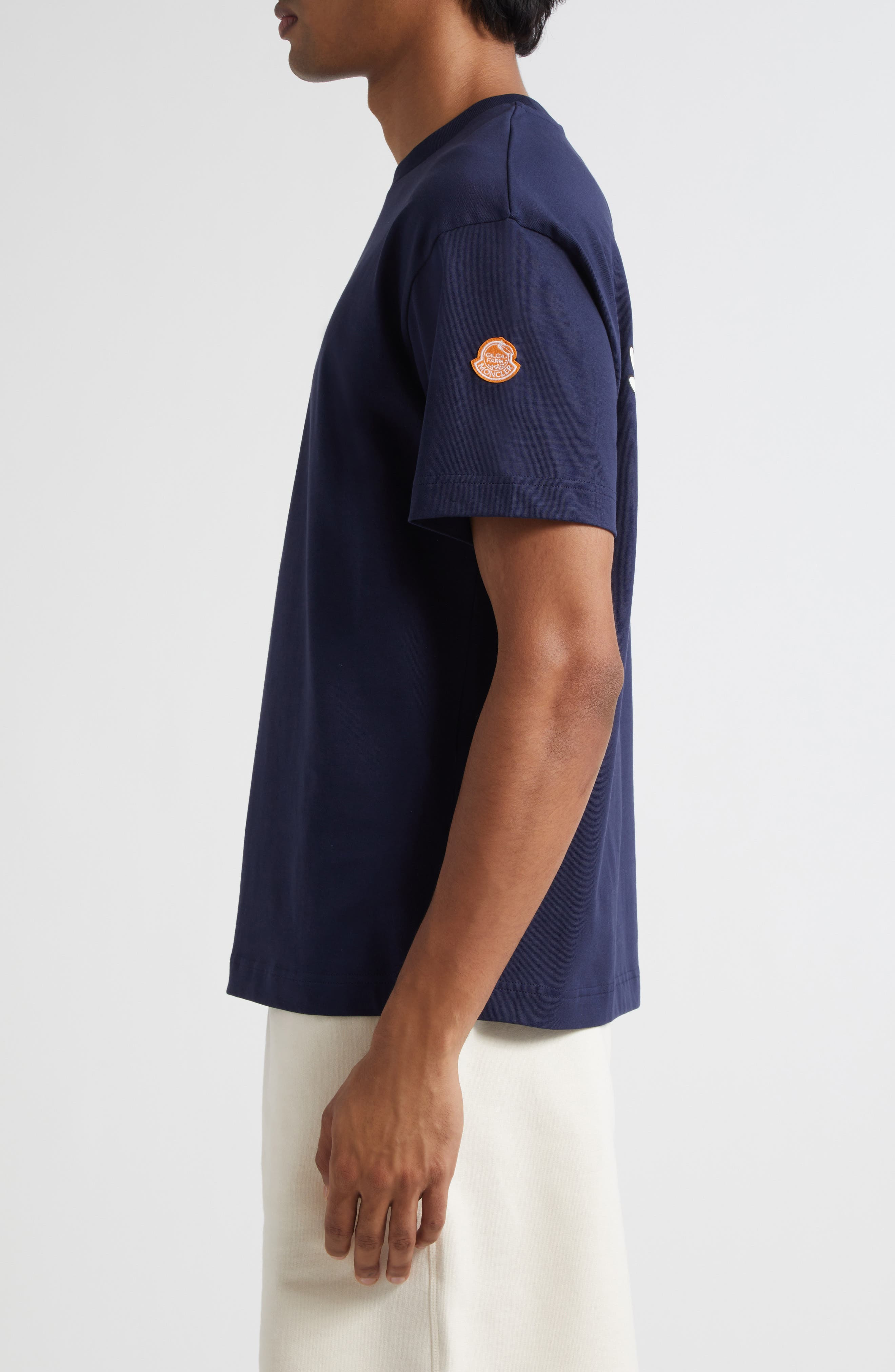 Moncler x Gilga Farm by Donald Glover Logo Patch T-Shirt in Navy at Nordstrom - 3