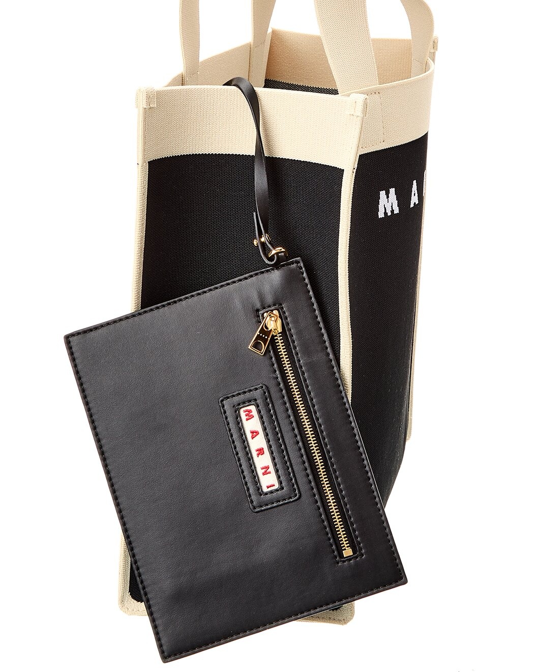 Marni Logo Jacquard Medium Canvas Tote - 3