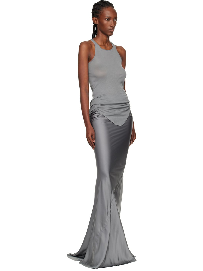Rick Owens Gray Concordians Slim Coda Maxi Skirt outlook