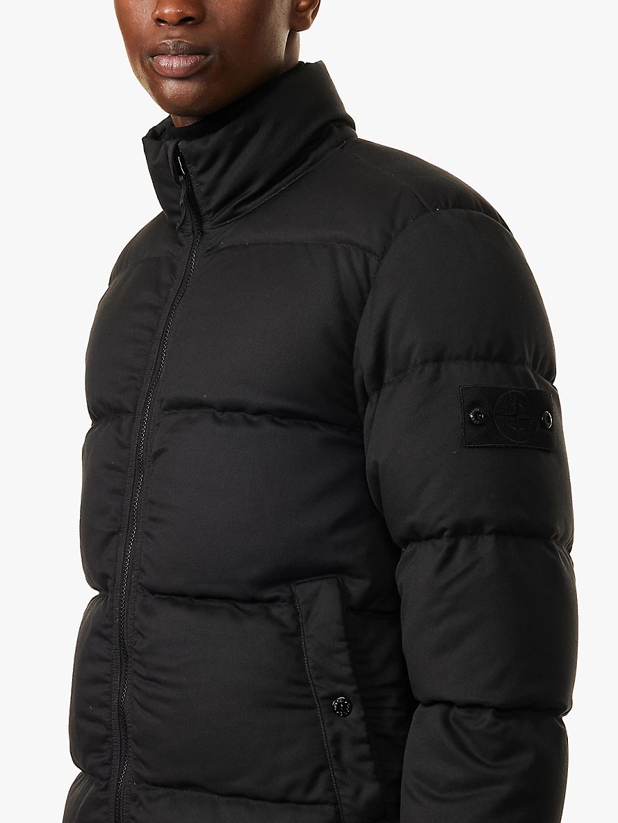 Ghost Real brand-patch regular-fit wool-down jacket - 5