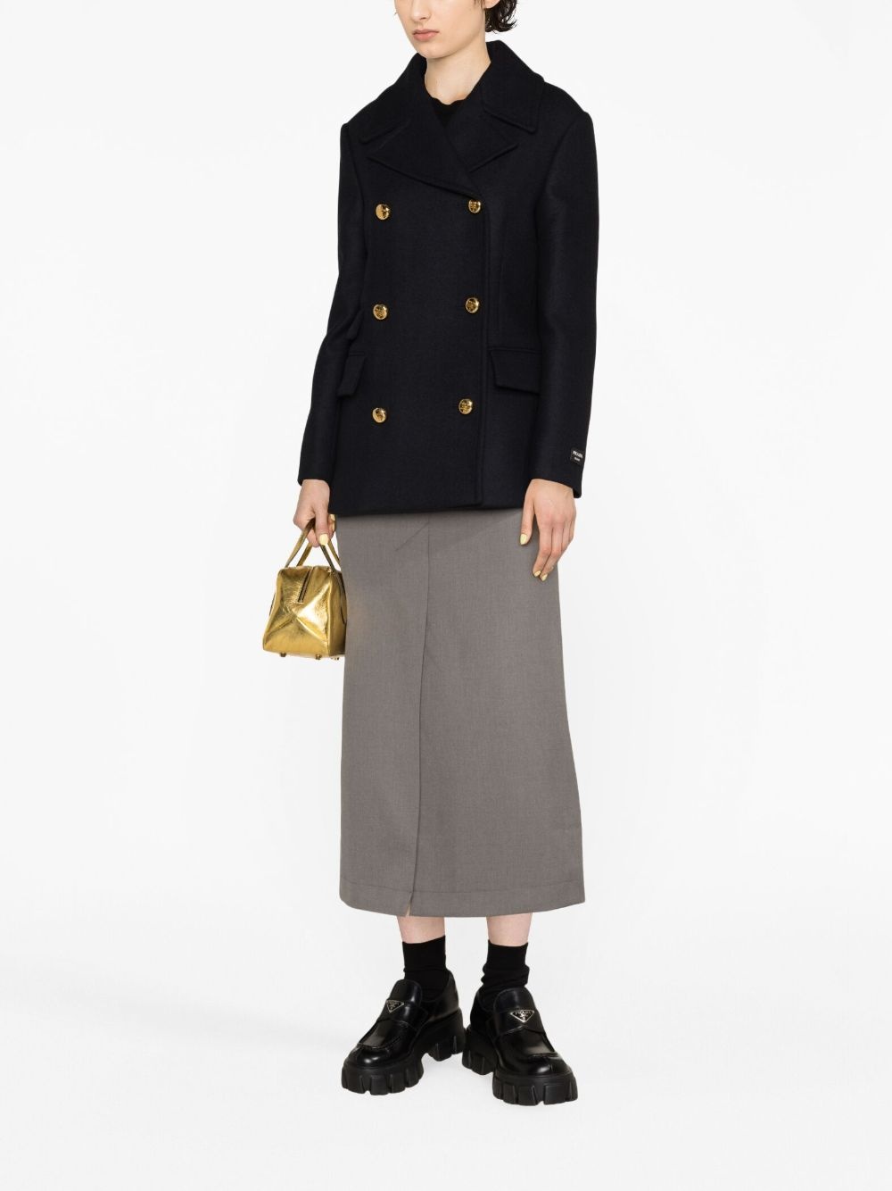double-breasted wool jacket - 2