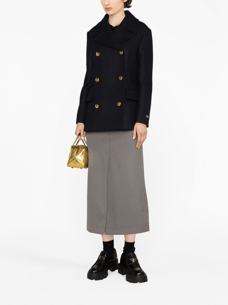 Prada double-breasted wool jacket outlook