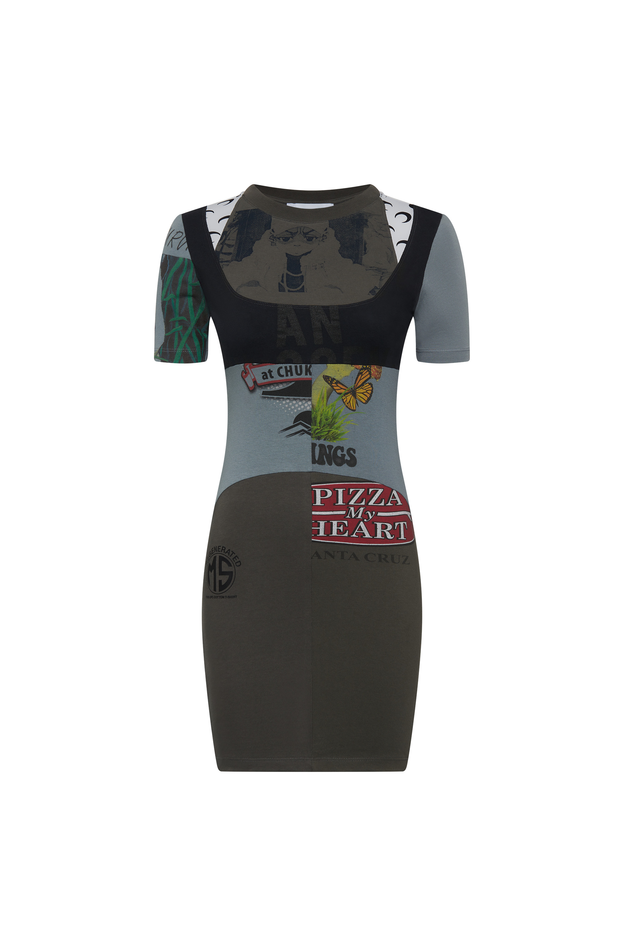 Upcycled Graphic T-Shirts Mini Dress - 4