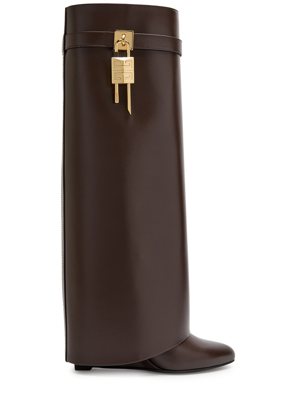Givenchy Shark Lock 90 Leather Knee-high Boots - 1