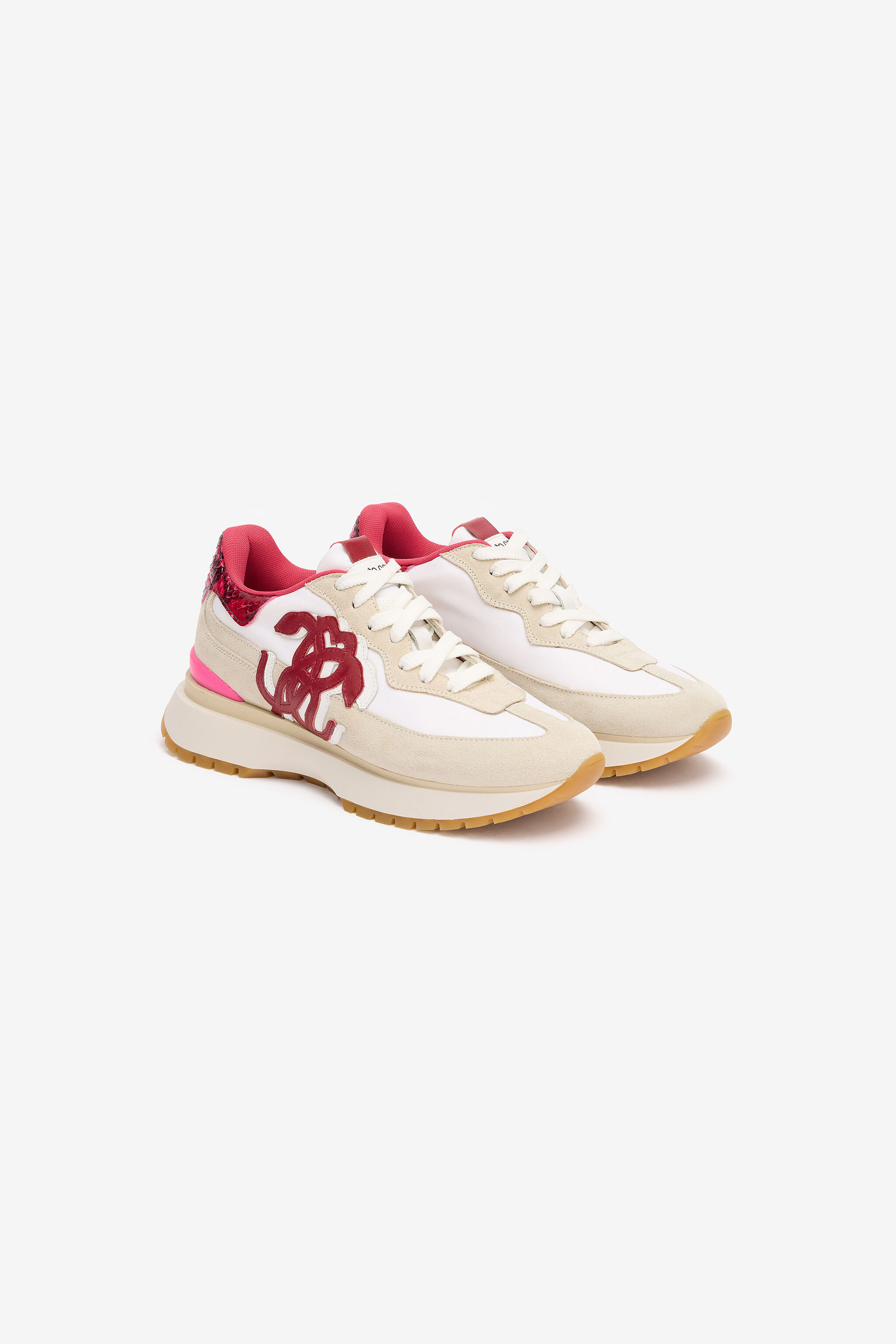 Sneakers With Python Scale Back - 2