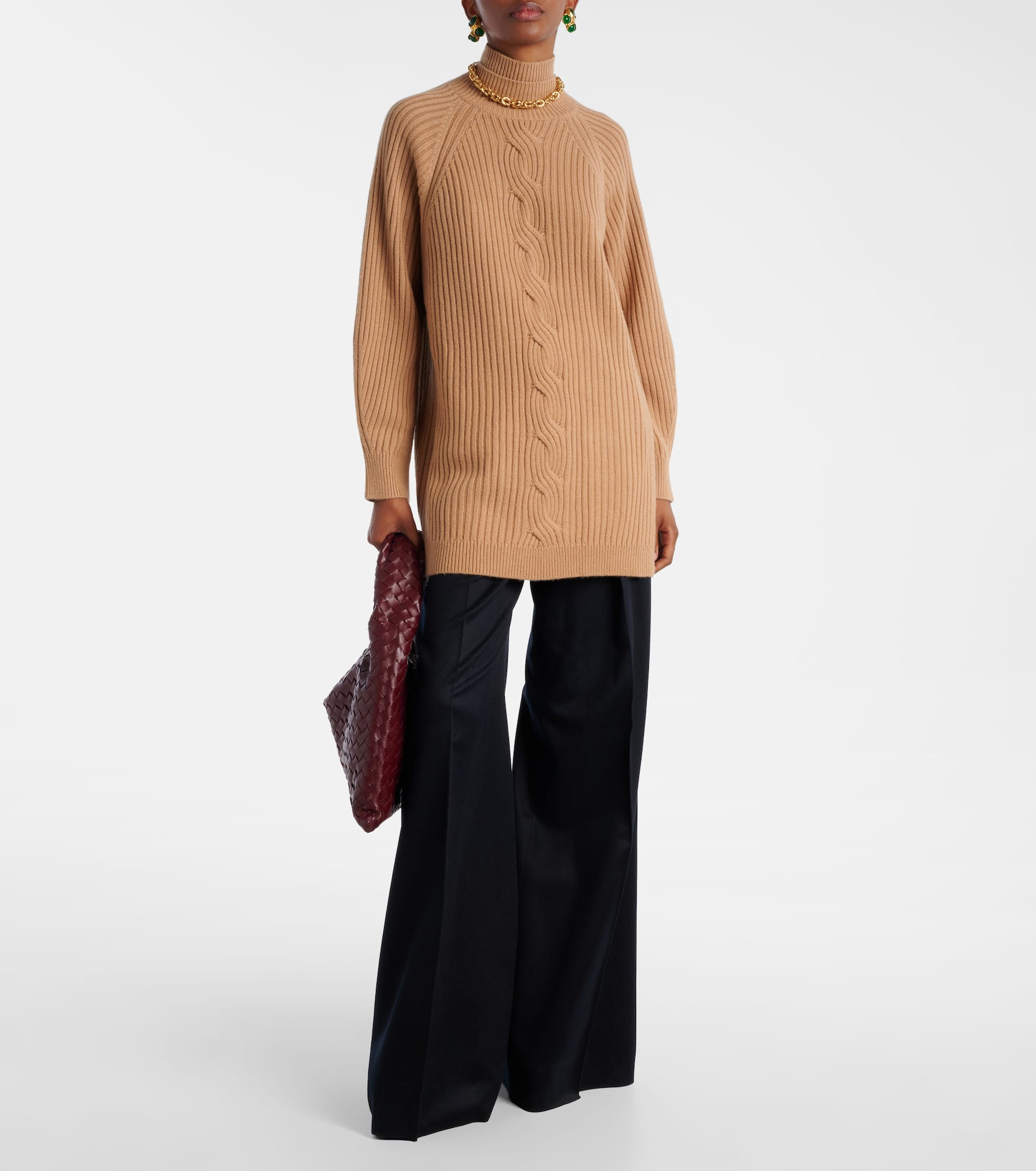 Ori camel hair wide-leg pants - 2