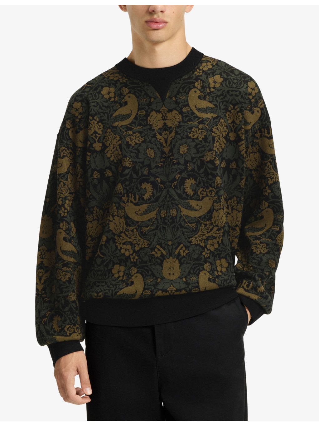 Tapestry Jacquard Relaxed Knitted Jumper - 3