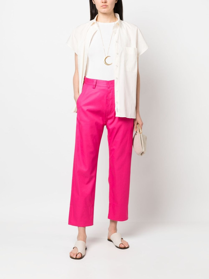 SOFIE D'HOORE straight-leg cropped cotton trousers outlook