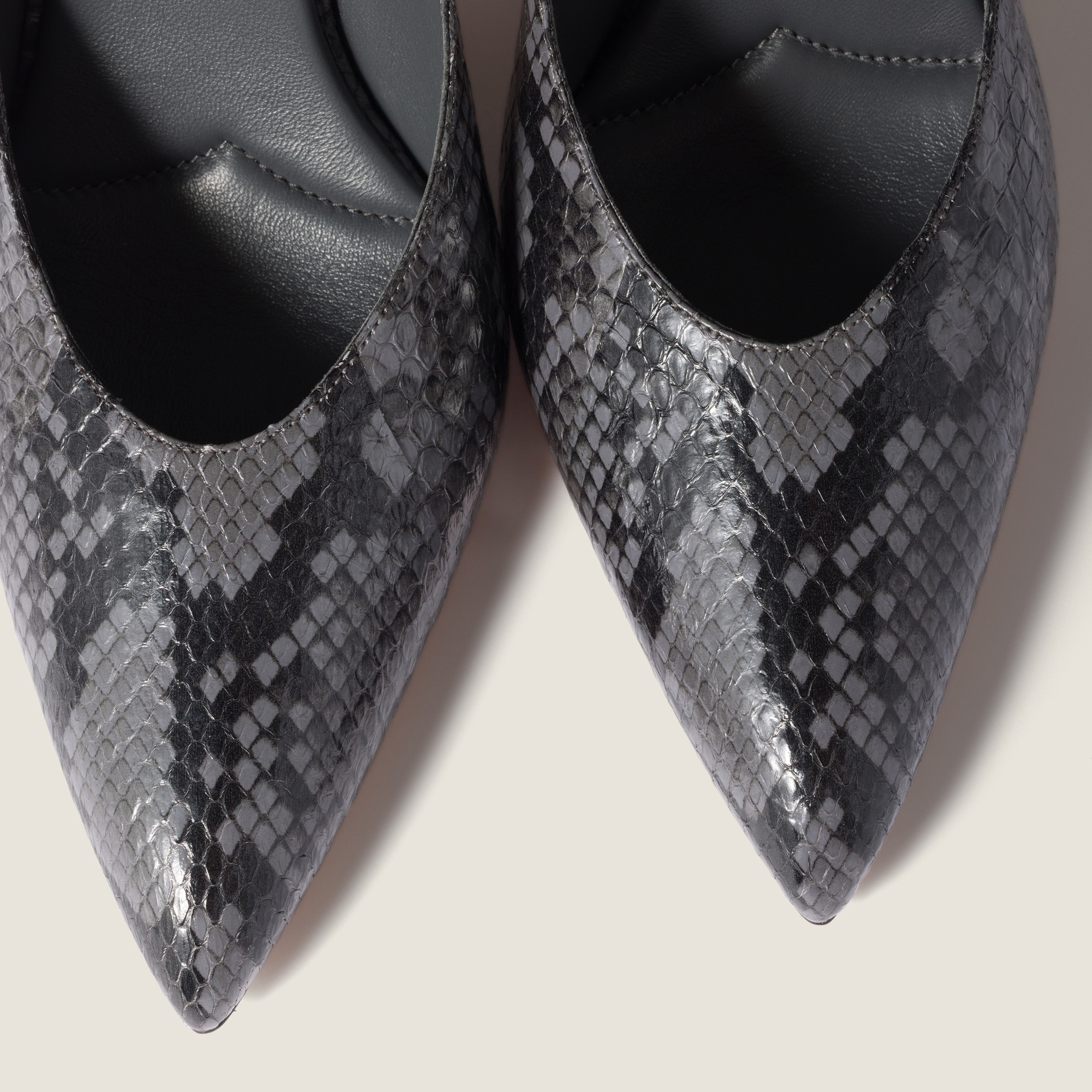 Python-print Ayers leather pumps - 4