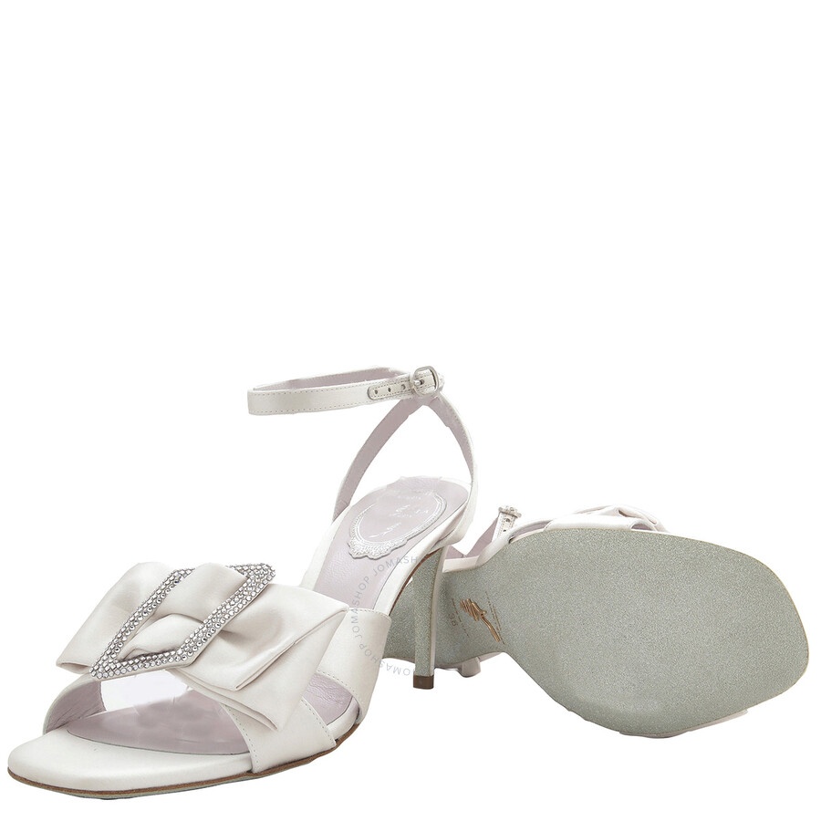 Rene Caovilla Sara 80 Bow Satin Sandals - 2