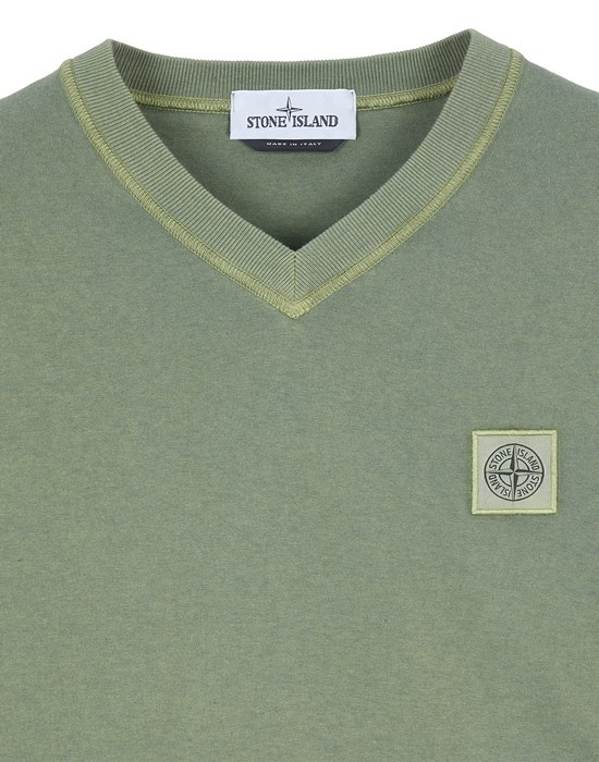 23857 COTTON JERSEY_GARMENT DYED 'FISSATO' TREATMENT OLIVE GREEN - 4