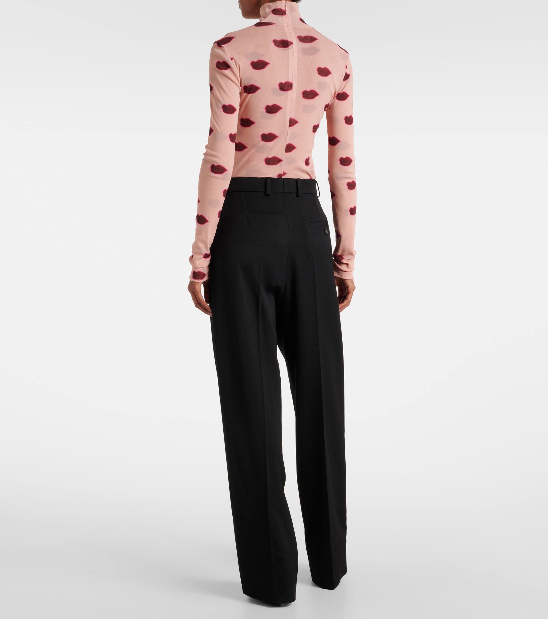 Wool wide-leg pants - 3