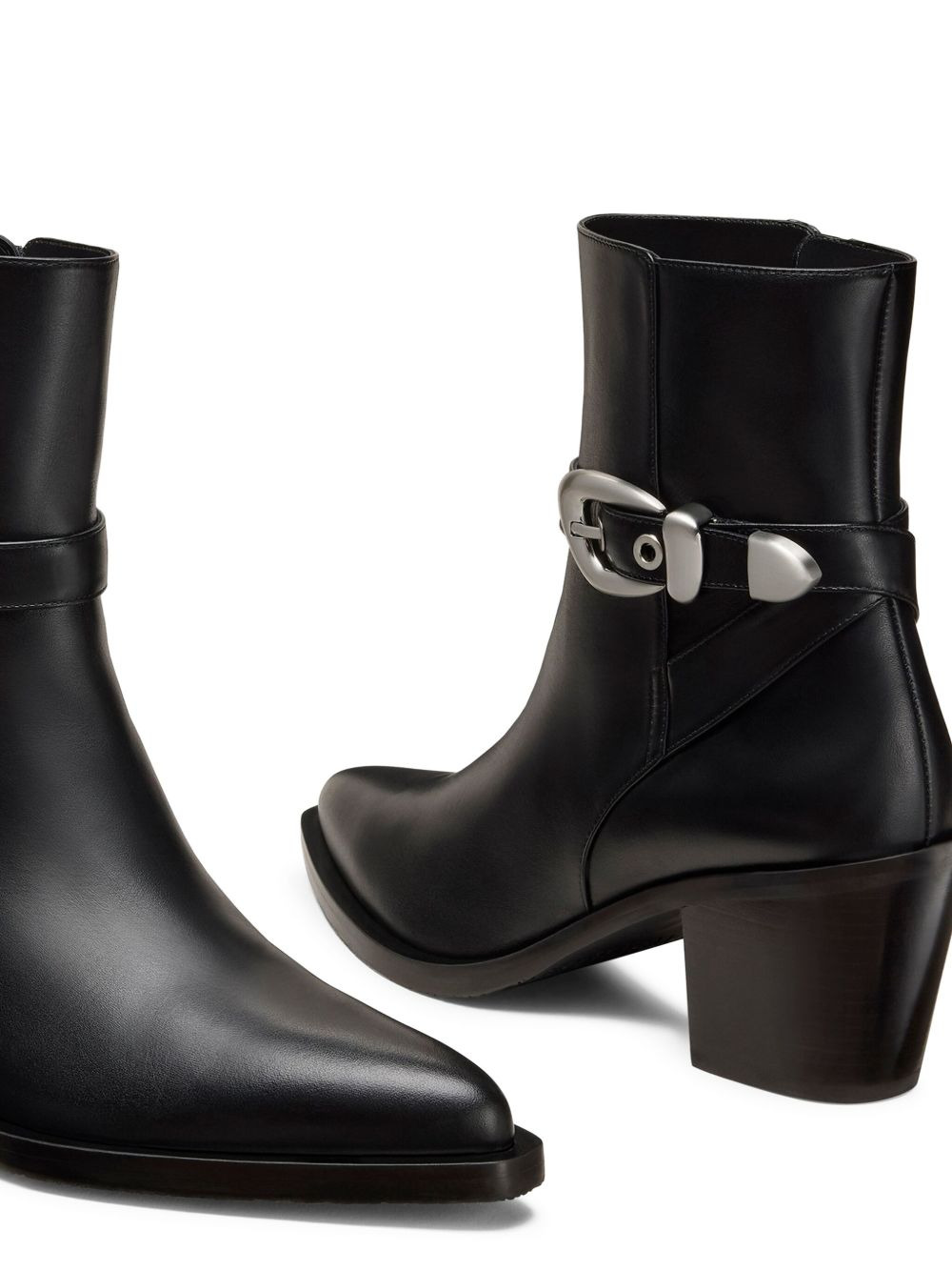 Maven buckle-strap pointed-toe boots - 4