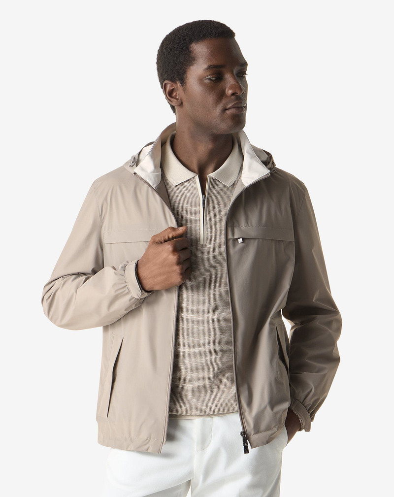 CORNELIANI Grey stretch technical fabric jacket outlook