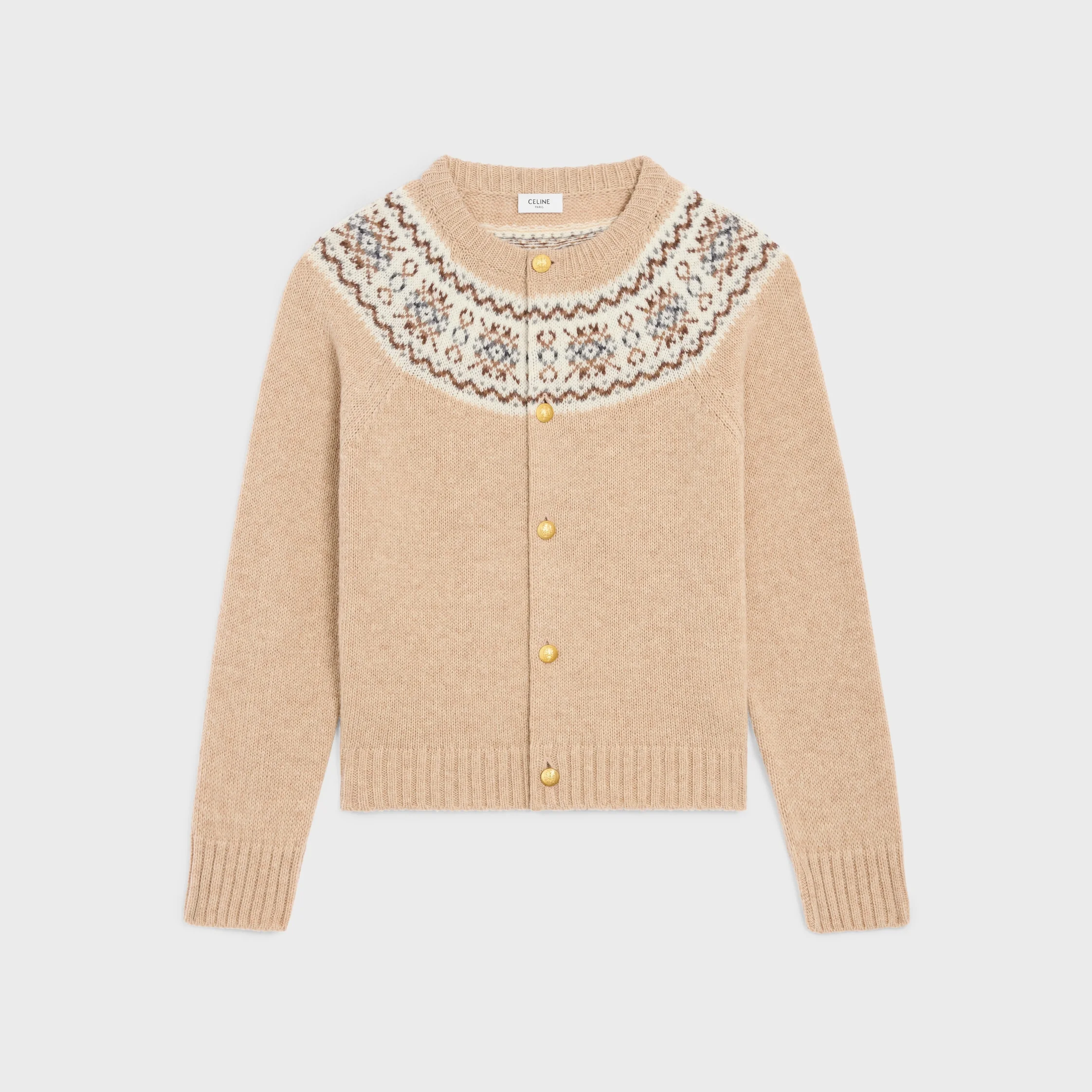 cardigan IN TRIOMPHE FAIR ISLE WOOL - 1