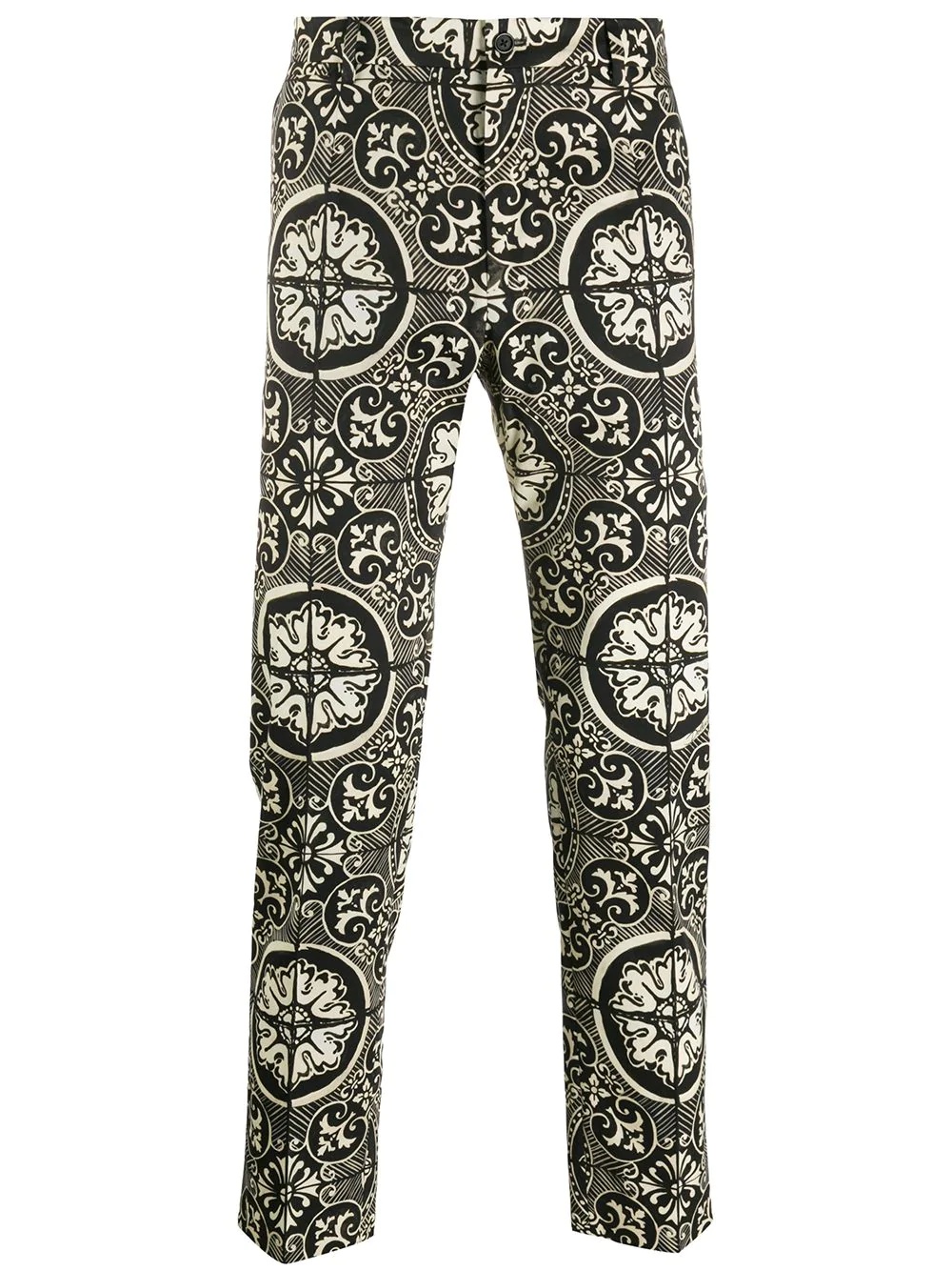 patterned tailored trousers - 1