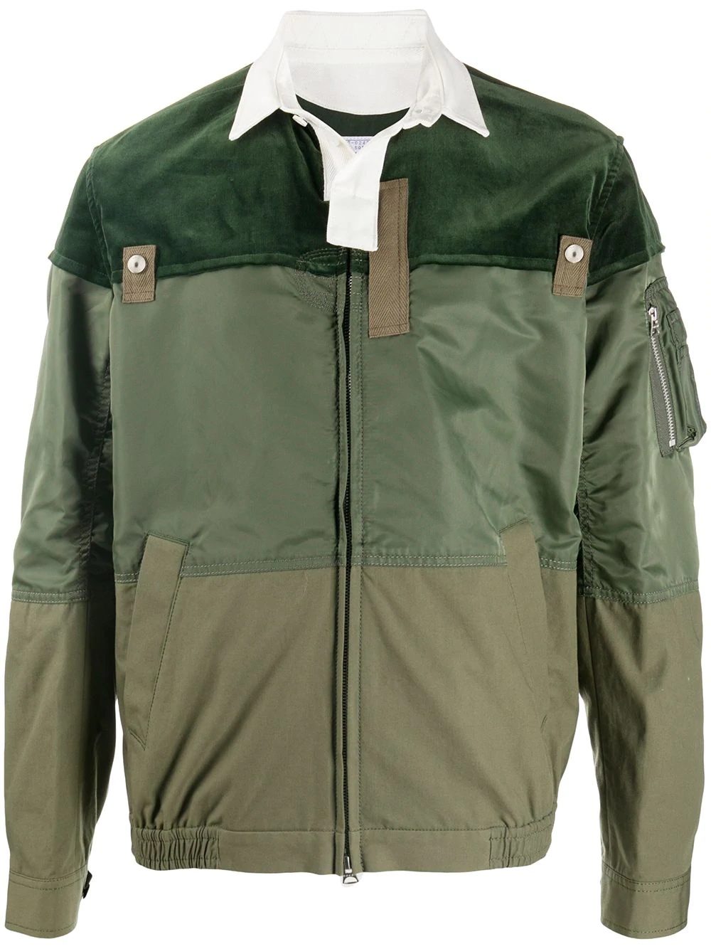 contrast panel technical jacket - 1