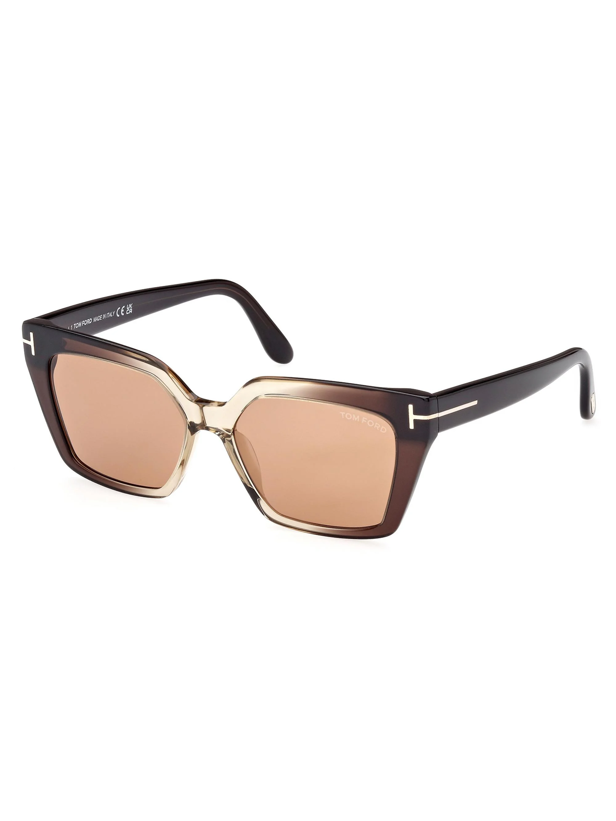 Women's Winona Acetate 53MM Cat-Eye Sunglasses - Shiny Transparent Light Brown - 1