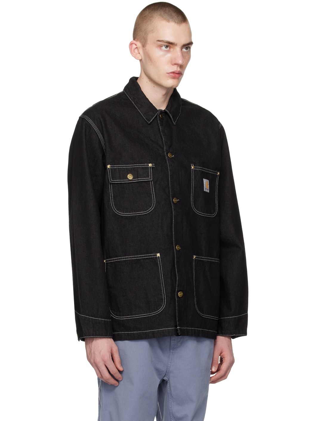 Black OG Chore Denim Jacket - 4