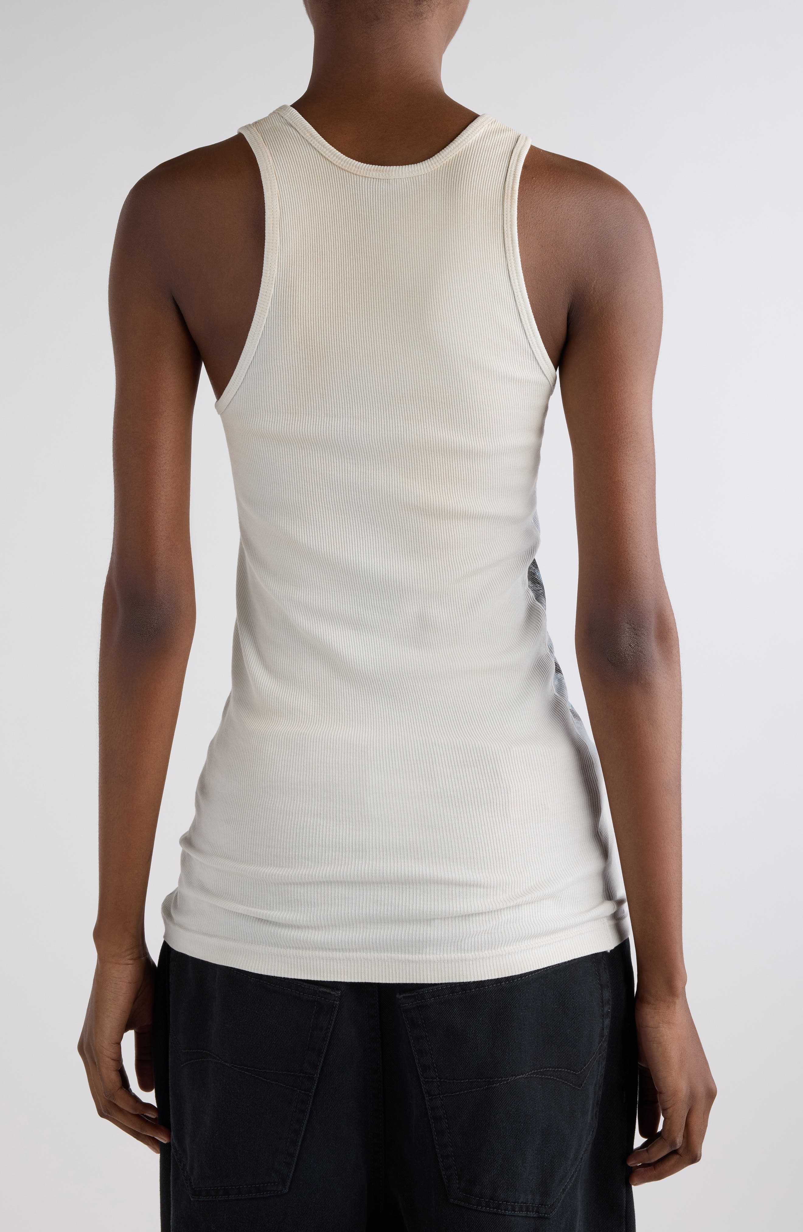 Balenciaga City of Angels Rib Graphic Tank in 9012 Dirty White at Nordstrom - 2