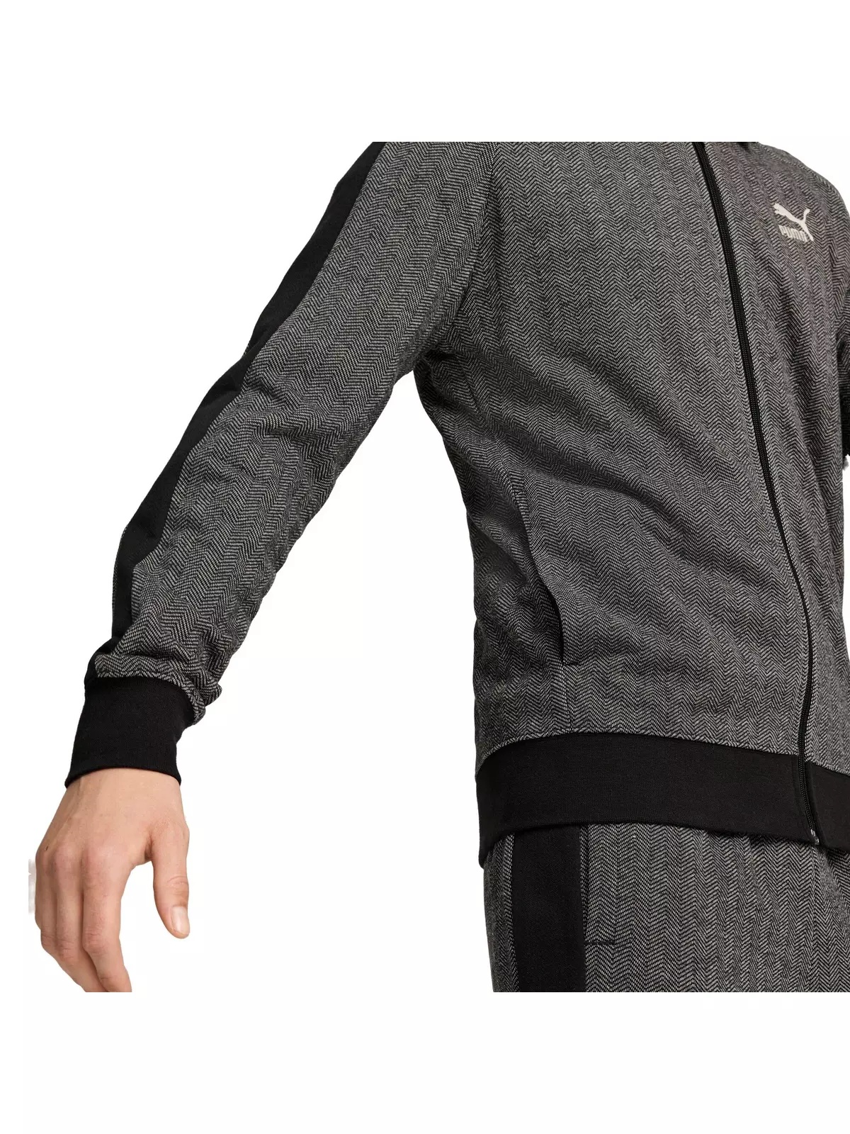 PUMA Men's T7 Track Jacket -Black/White - 4