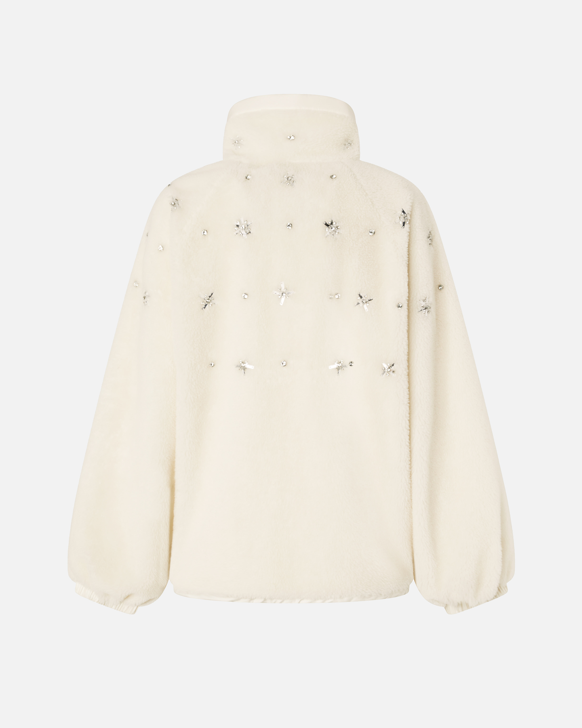 FLEECE BOMBER JACKET WITH JEWEL EMBROIDERY - 6