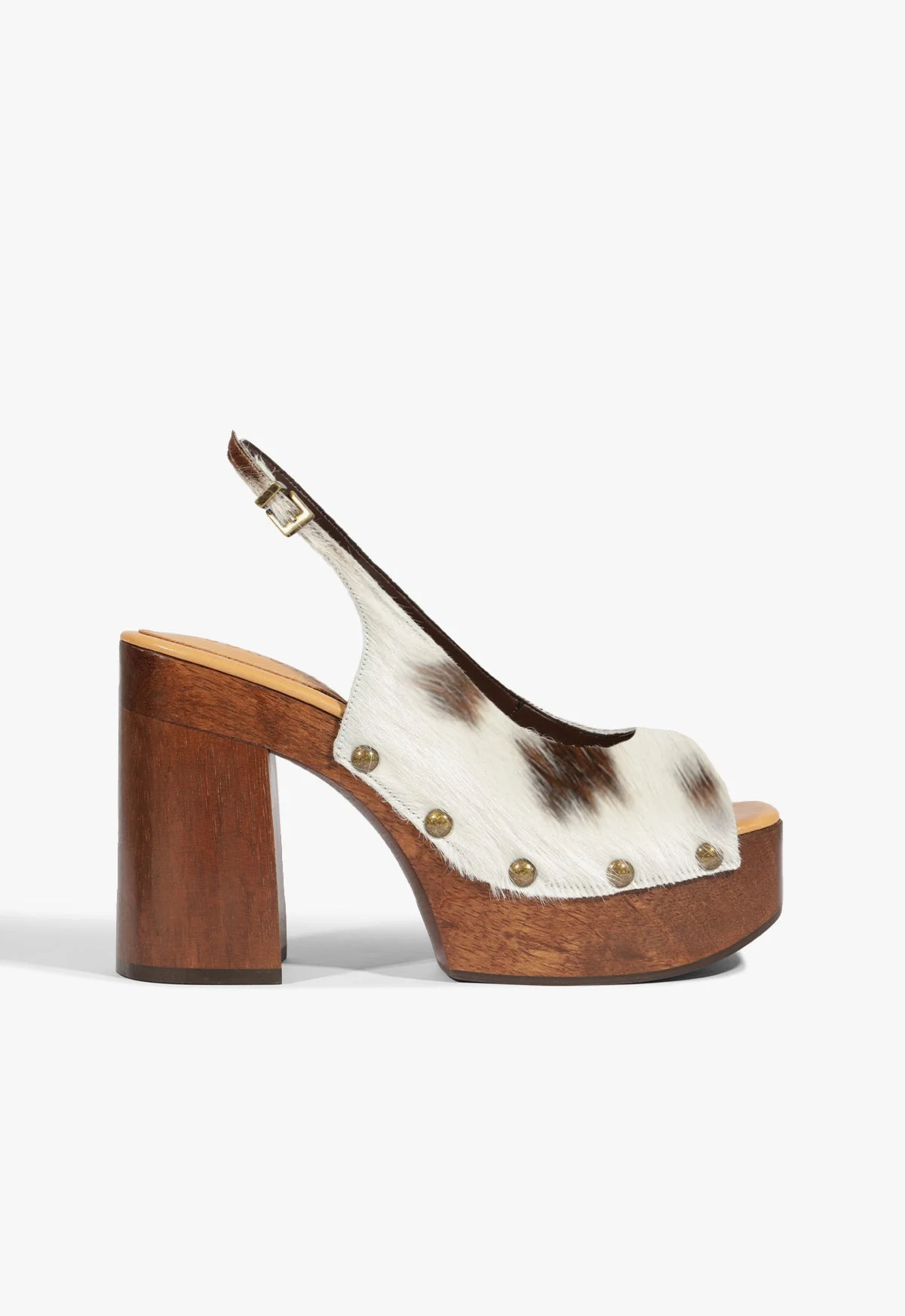 Rose Sling Calf Hair Sandal - 1