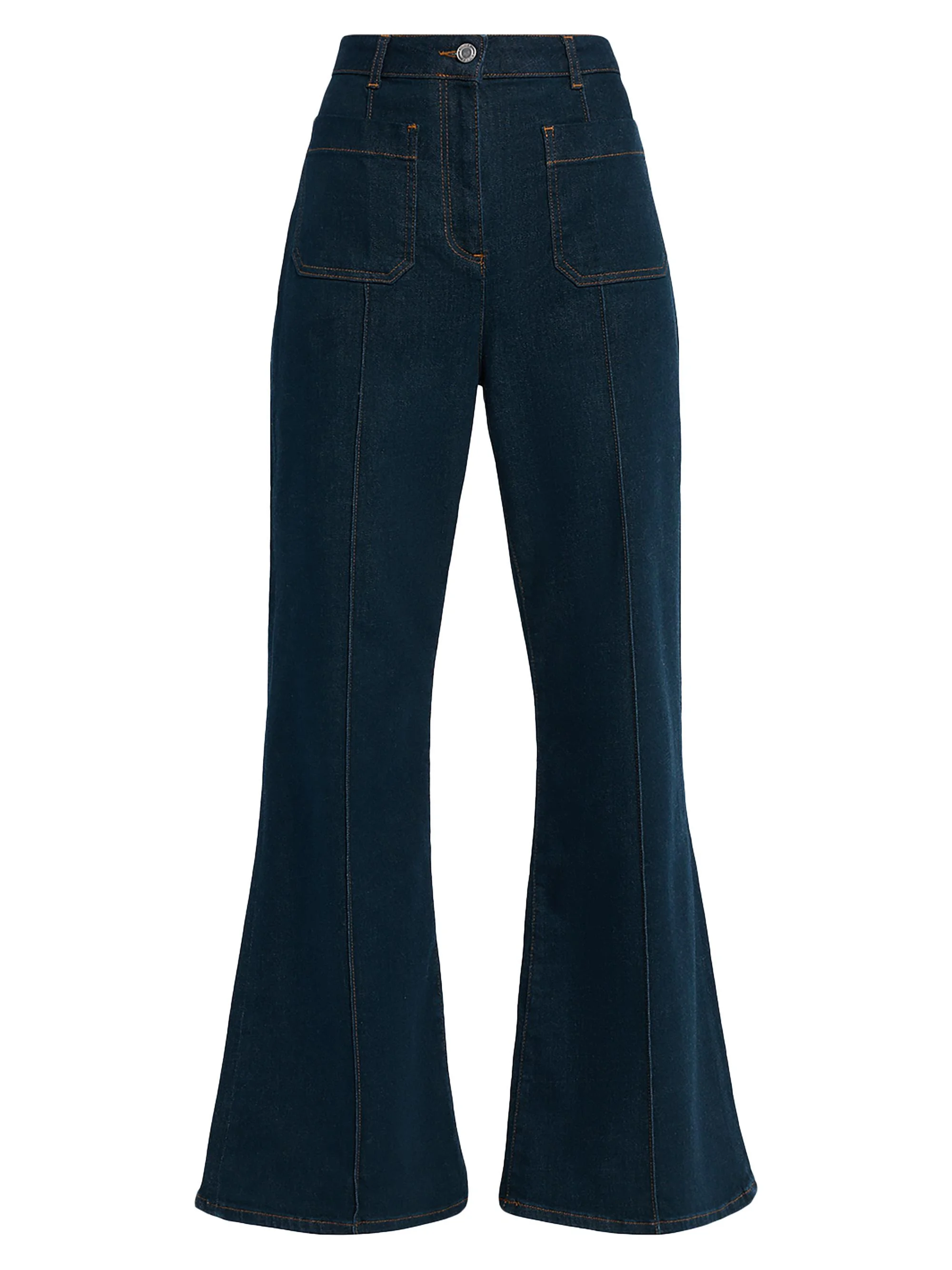 Women's Sakura High-Rise Stretch Flare Jeans - Dark Blue - 1