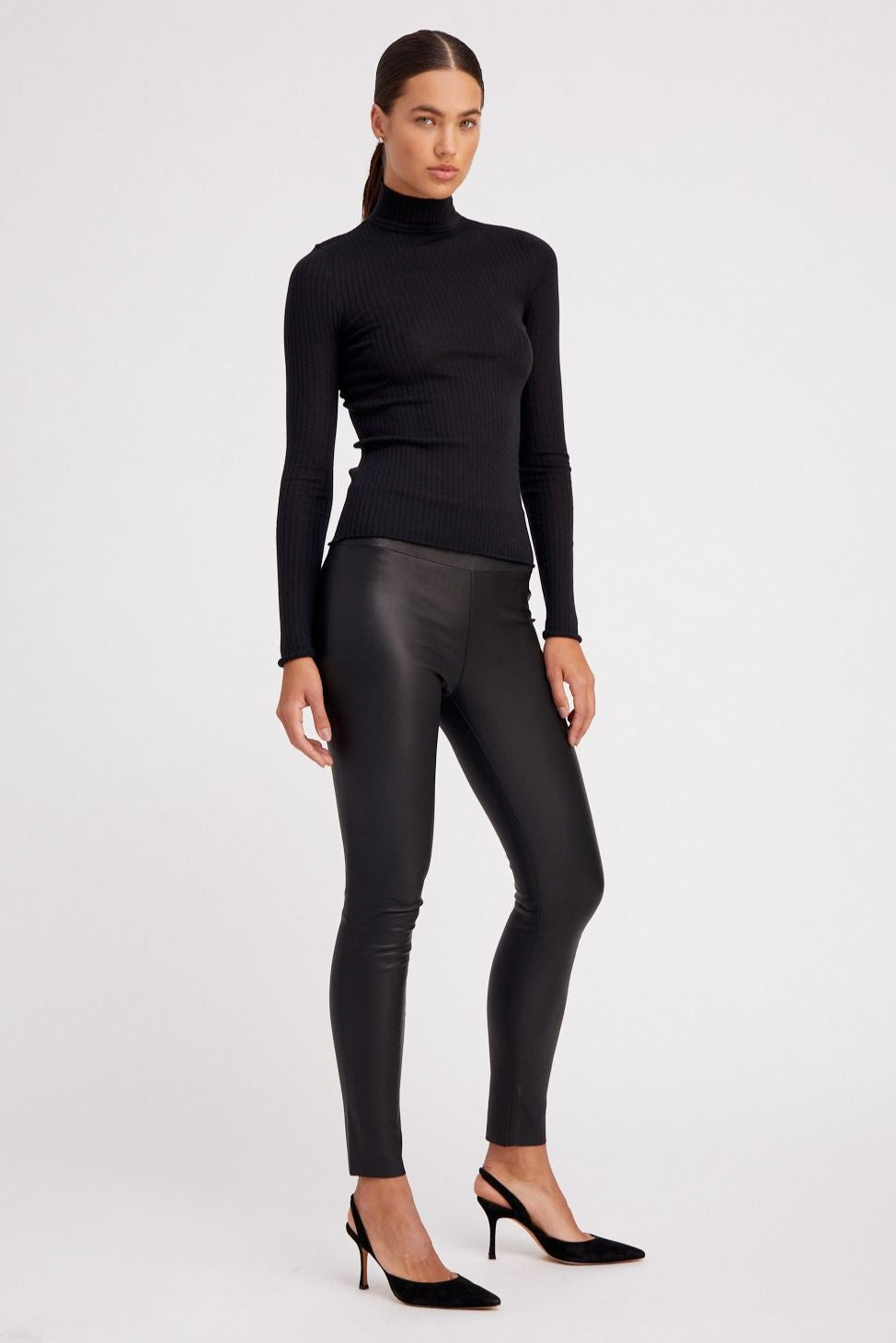 BLACK LEATHER ANKLE - 4