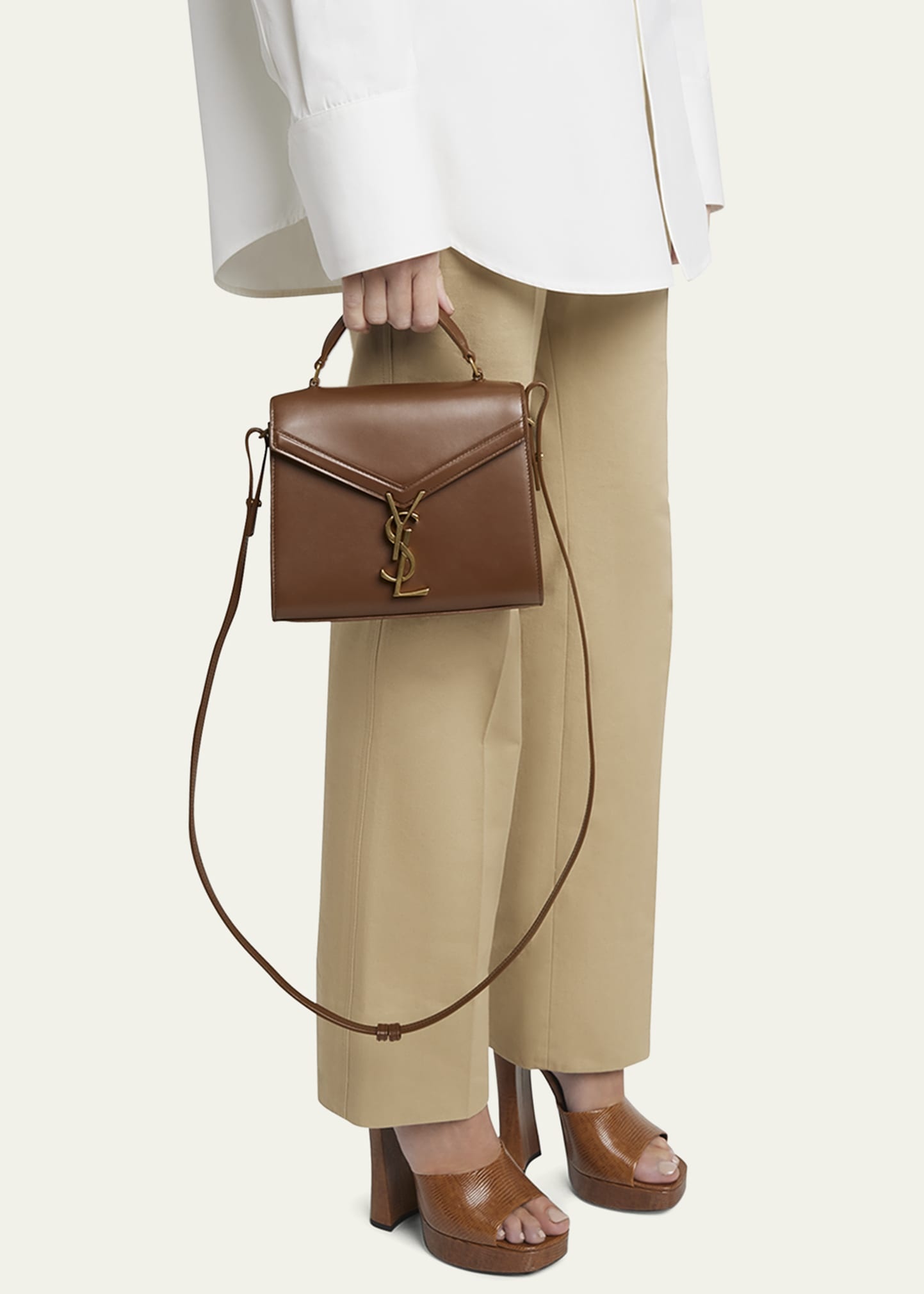 Cassandre Mini Monogram YSL Box Calf Top-Handle Bag - 2