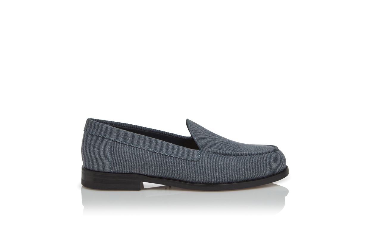 Blue Denim Loafers - 1