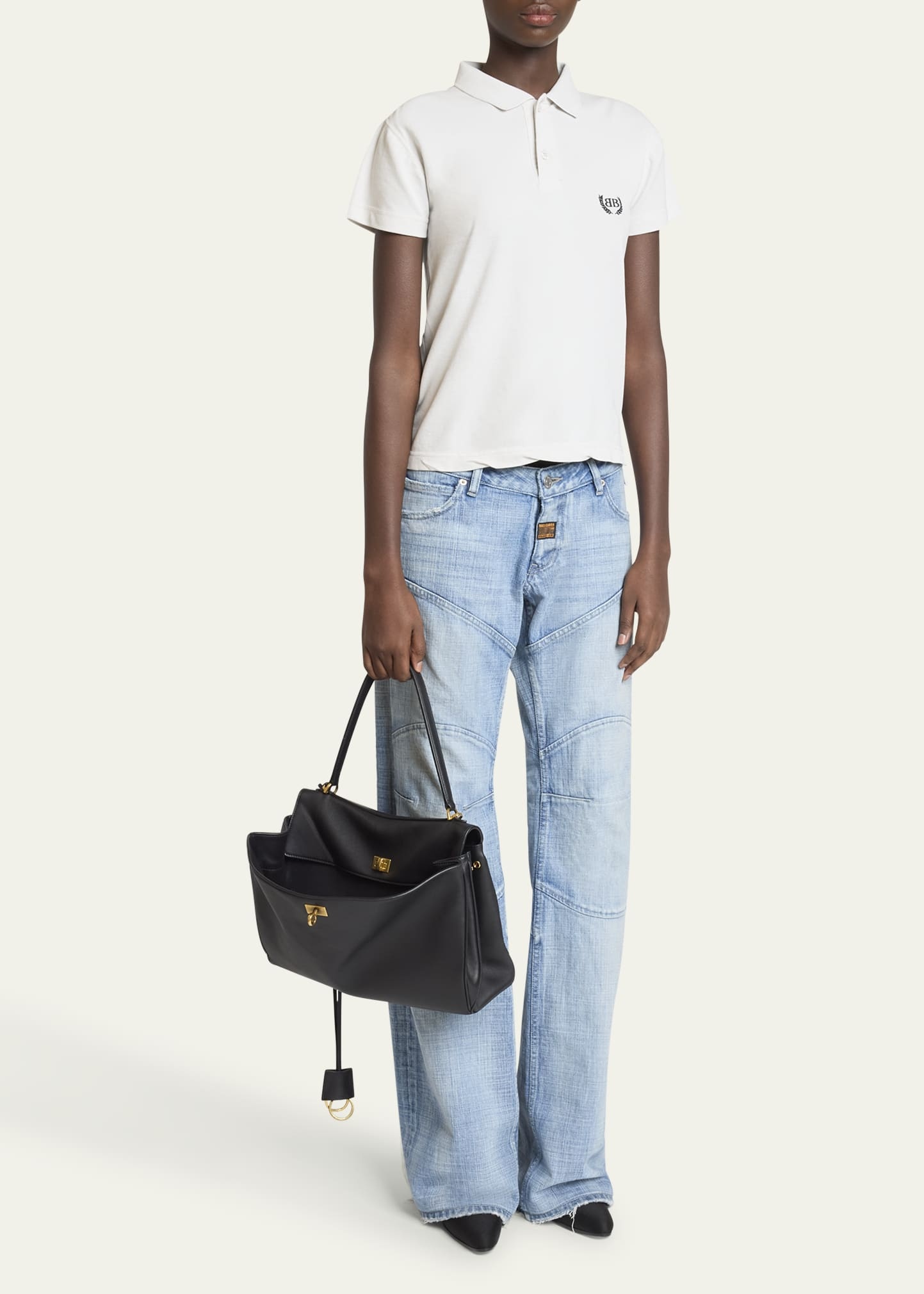 Rodeo Medium Leather Top-Handle Bag - 6