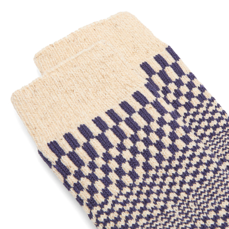ROTOTO® RoToTo Warped Checker Crew Sock outlook