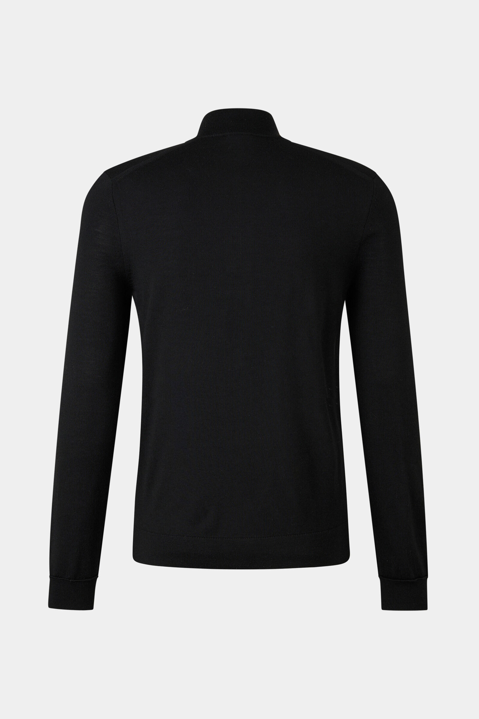 Ouri fine knit troyer in Black - 2