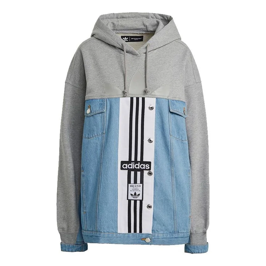 (WMNS) adidas Denim Jacket 'Blue Grey' H59027 - 1