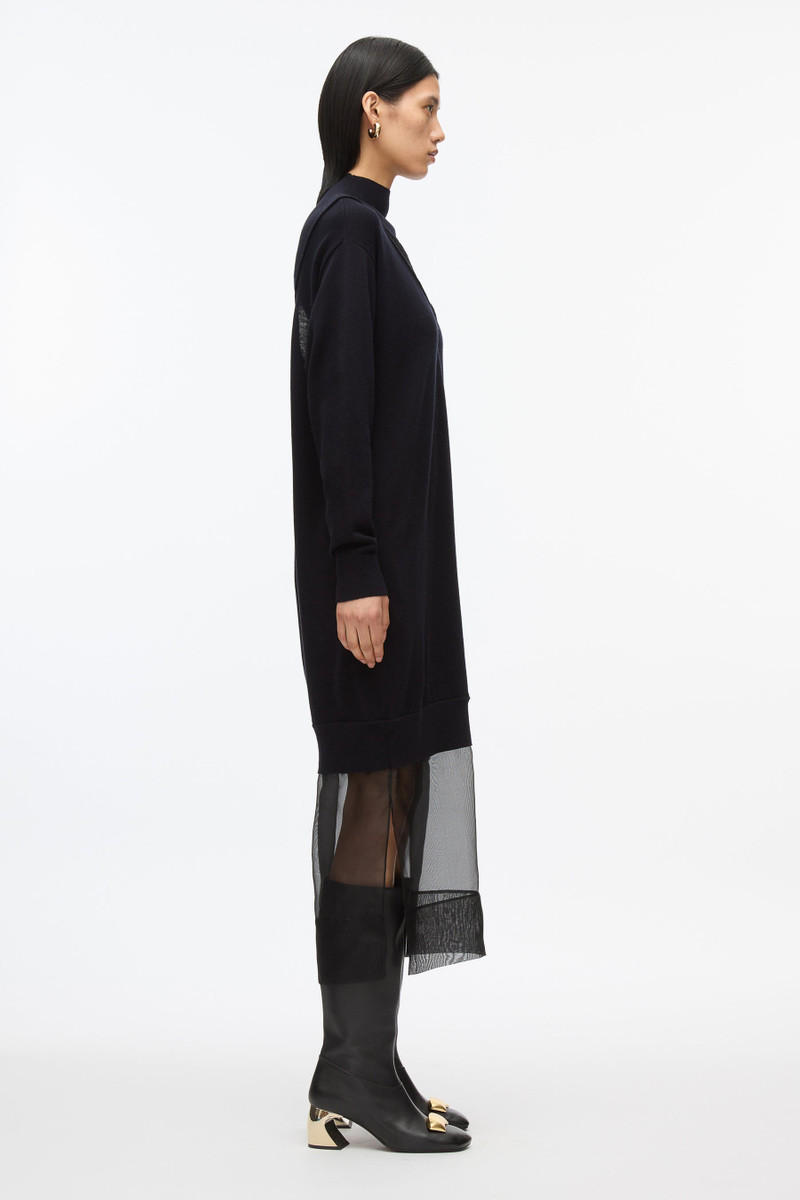 3.1 Phillip Lim Mockneck Knit Dress with Lace Inlay outlook