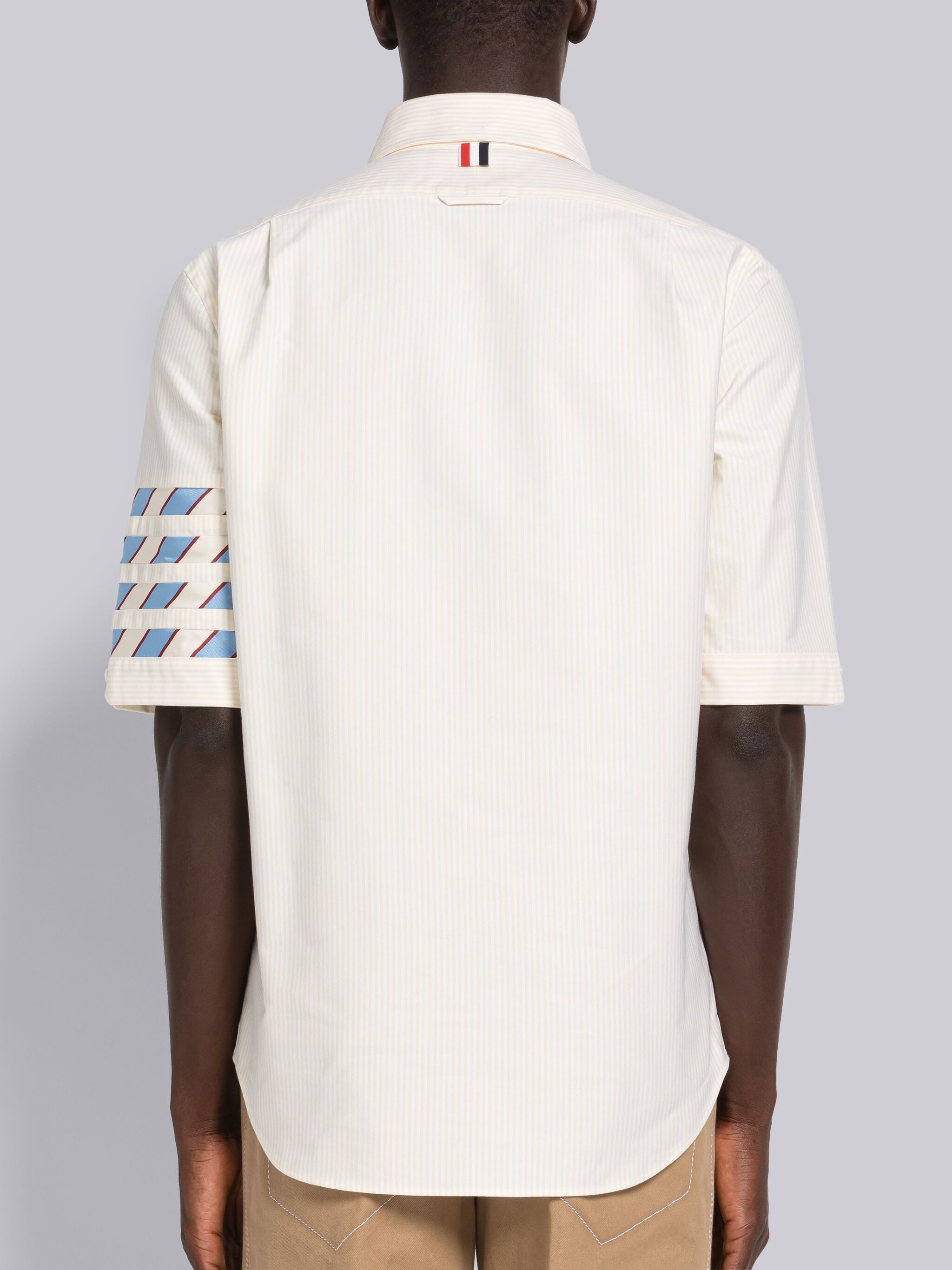 UNIVERSITY STRIPE OXFORD SEAMED 4-BAR SHORT SLEEVE SHIRT - 4