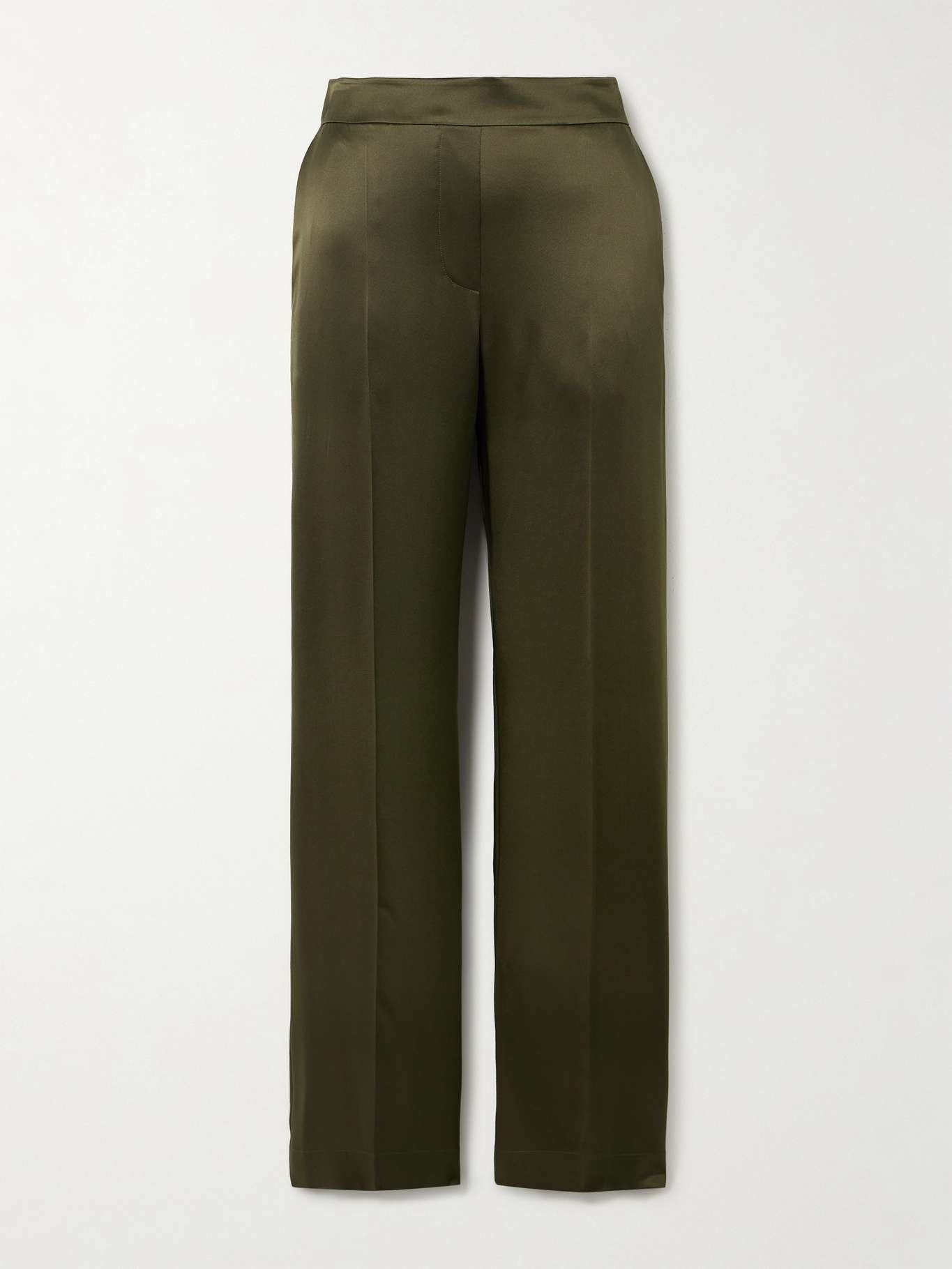 Tova silk-satin straight-leg pants - 1