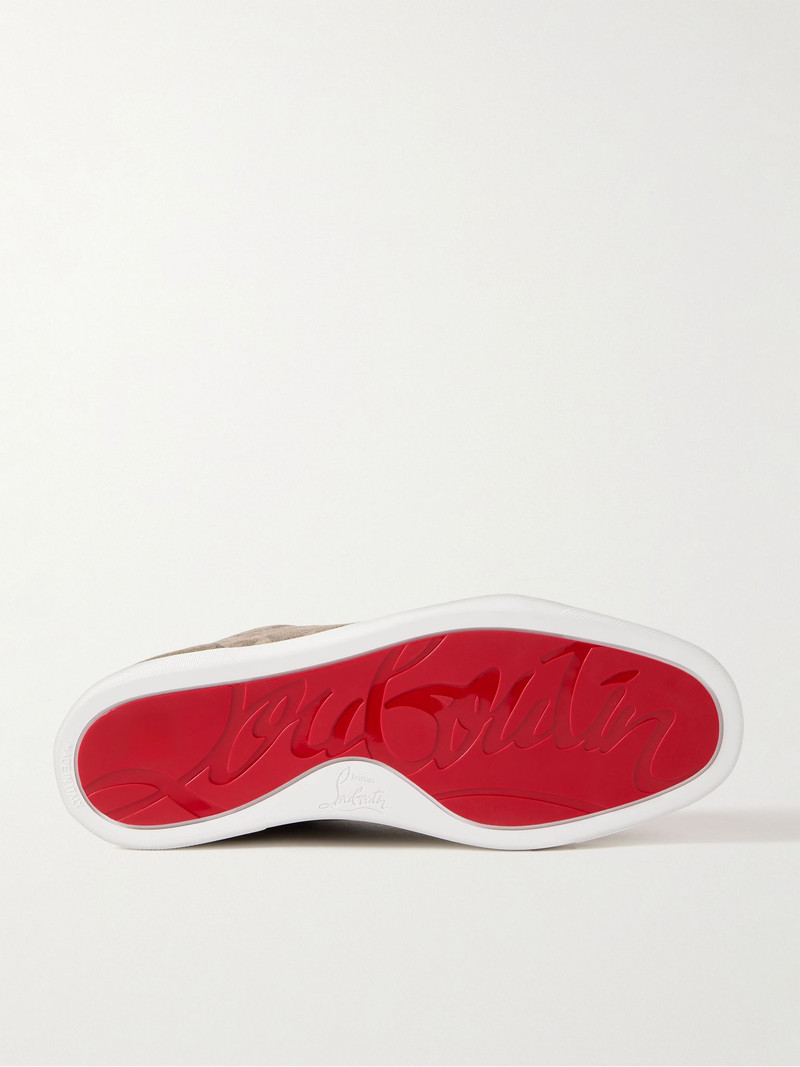 Christian Louboutin Rantulow Suede Sneakers Brown outlook