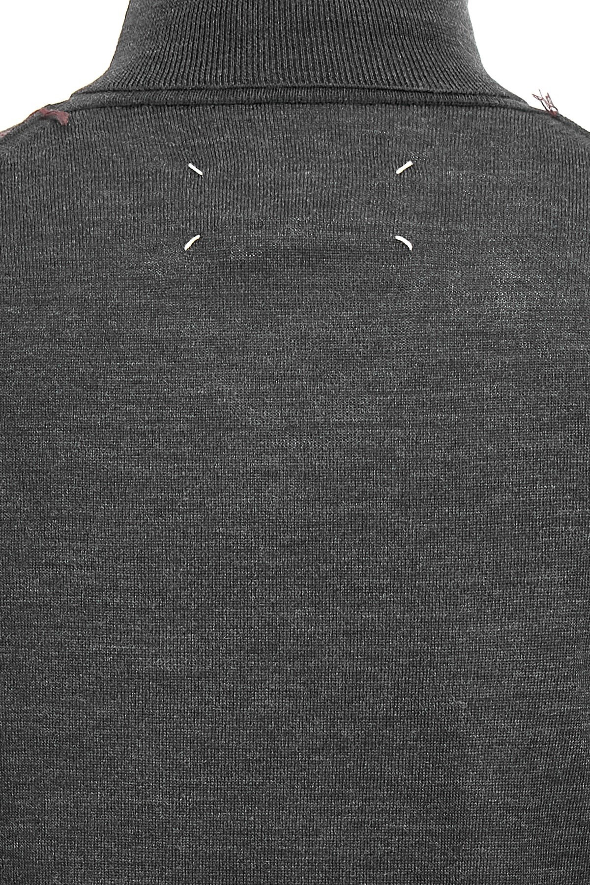 'Stitching' wool turtleneck sweater - 6