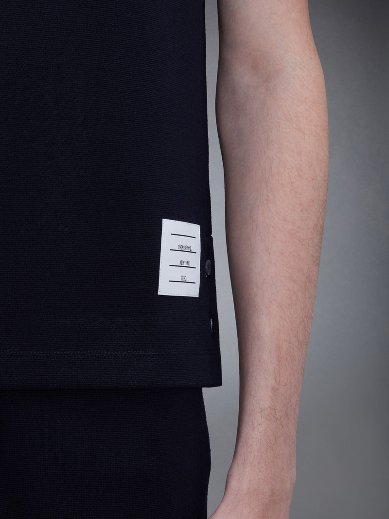 stripe-trim piqué polo shirt 6