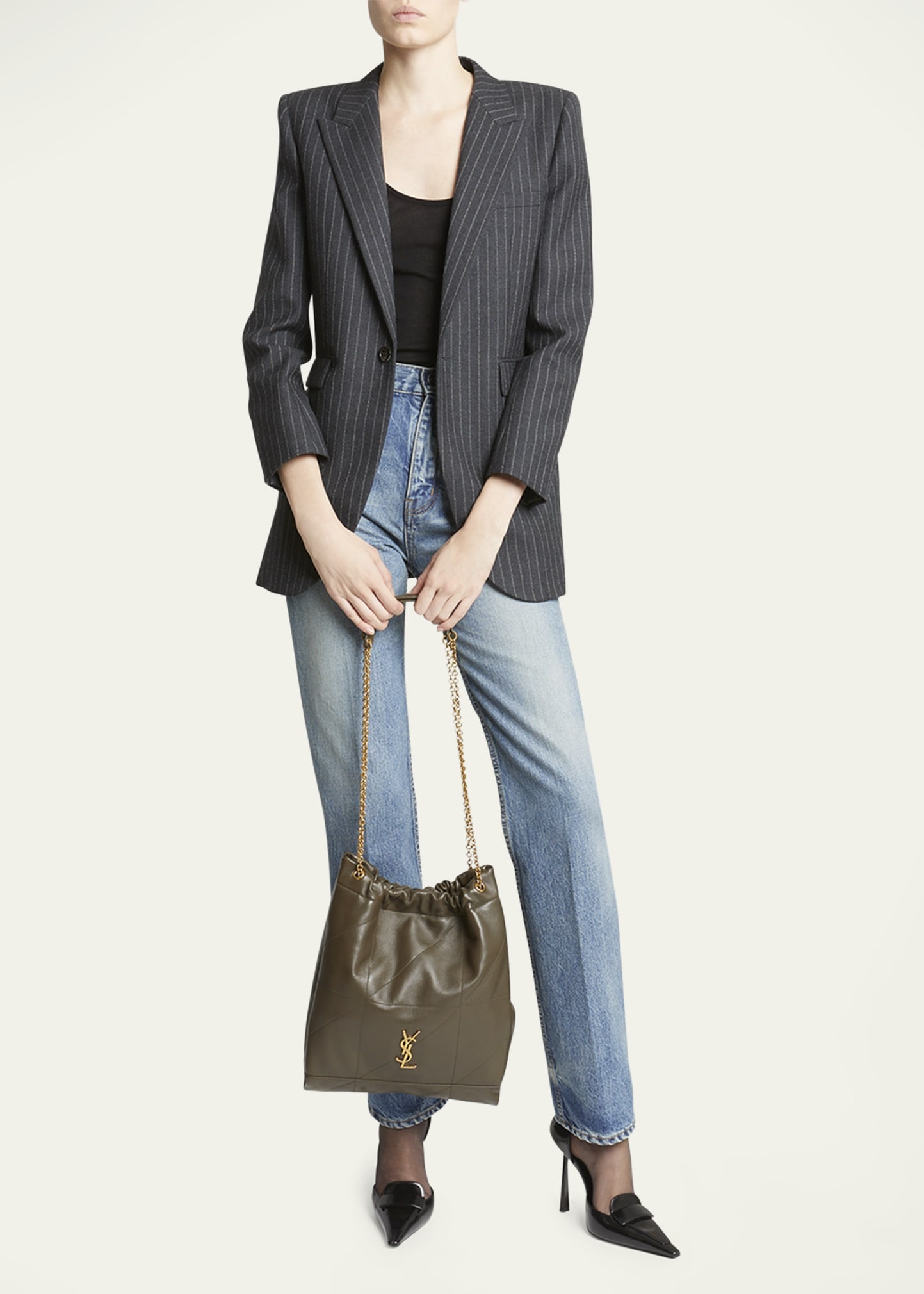 Jamie 4.3 Pochon YSL Shoulder Bag in Quilted Leather - 2
